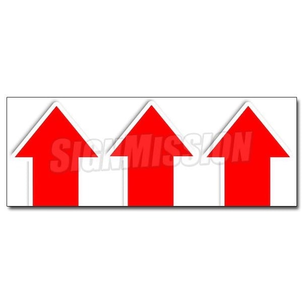 Signmission GIANT UP ARROW DECAL sticker turn here sale follow directions straight, D-12 Giant Up Arrow D-12 Giant Up Arrow - main